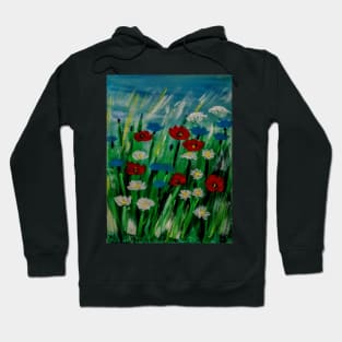 Some abstract wildflowers blowing in the wind Hoodie